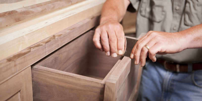 custom cabinets have to be made to order by a skilled carpenter